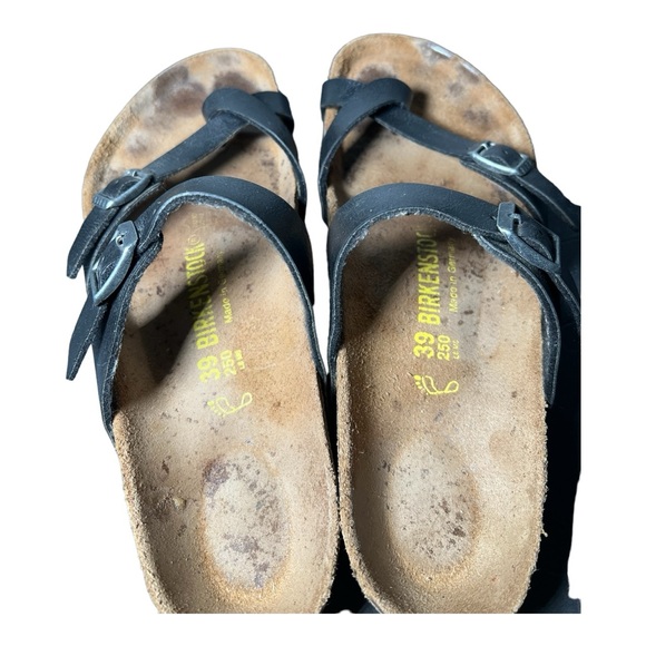 Birkenstock Mayari Black Birko-Flor Strap Toe Loop Sandals Size 39 - Picture 11 of 11